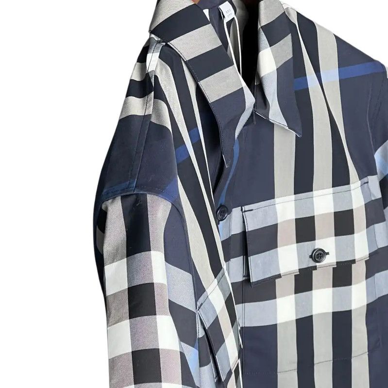 Burberry Burberry Short Sleeve Blue Checkered Shirt Size US XS / EU 42 / 0 - 6 Thumbnail