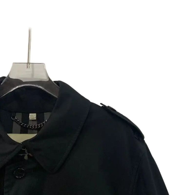 Burberry Burberry Men's Black Polyester Trench Coat Size US XL / EU 56 / 4 - 4 Thumbnail