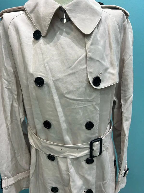 Burberry Burberry Pink Cotton Long Trench Coat Size US L / EU 52-54 / 3 - 3 Thumbnail