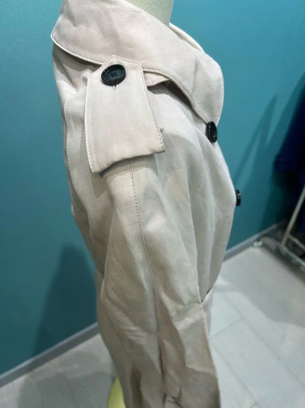 Burberry Burberry Pink Cotton Long Trench Coat Size US L / EU 52-54 / 3 - 6 Thumbnail