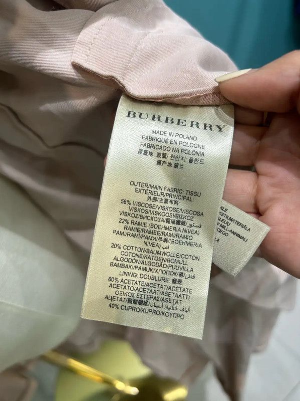 Burberry Burberry Pink Cotton Long Trench Coat Size US L / EU 52-54 / 3 - 7 Thumbnail