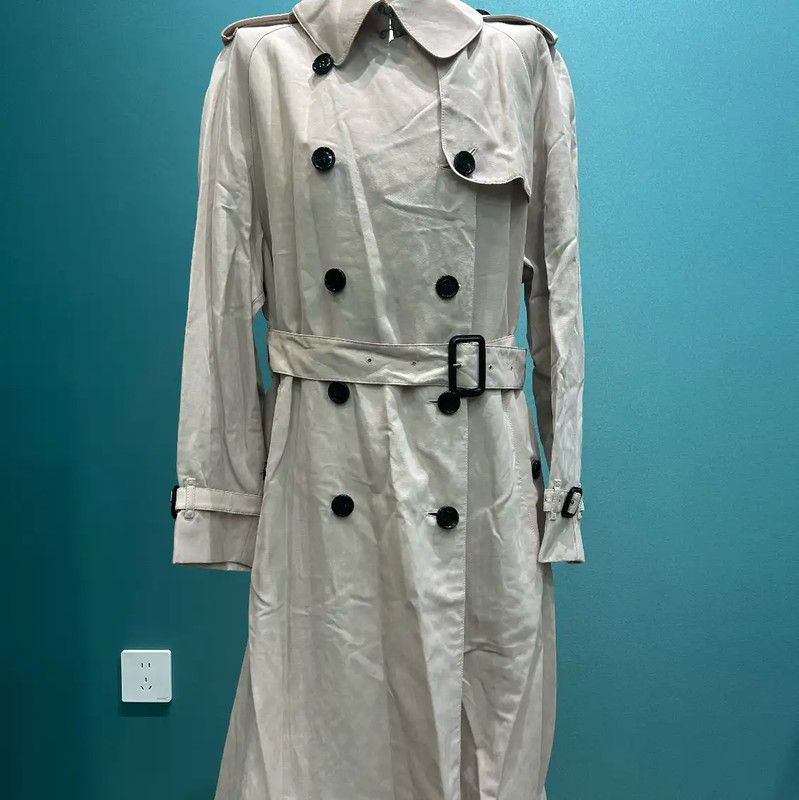 Burberry Burberry Pink Cotton Long Trench Coat Size US L / EU 52-54 / 3 - 10 Thumbnail