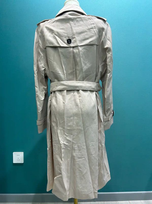 Burberry Burberry Pink Cotton Long Trench Coat Size US L / EU 52-54 / 3 - 5 Thumbnail