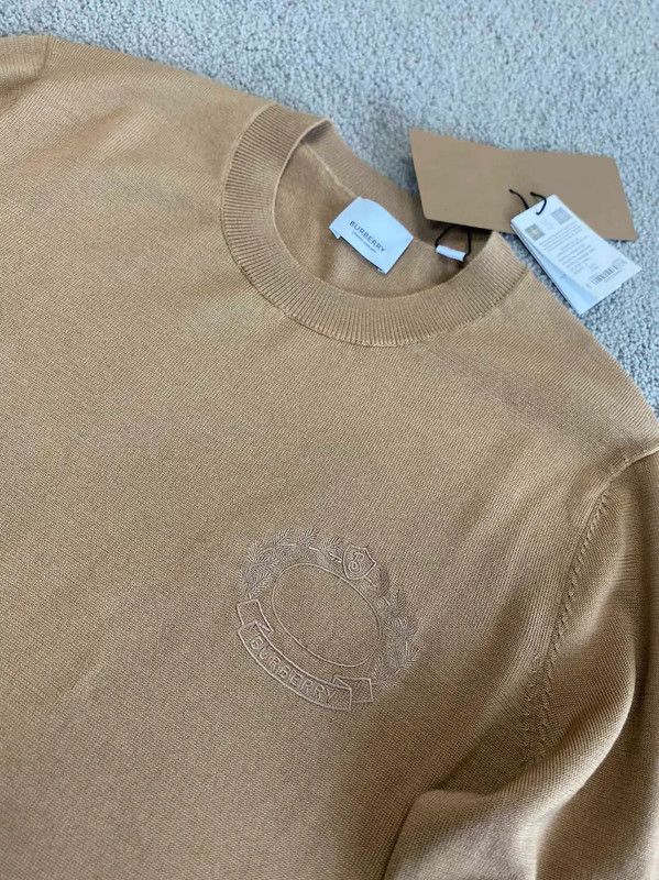 Burberry Burberry Men's Khaki Wool Knit Sweater Size US M / EU 48-50 / 2 - 2 Thumbnail