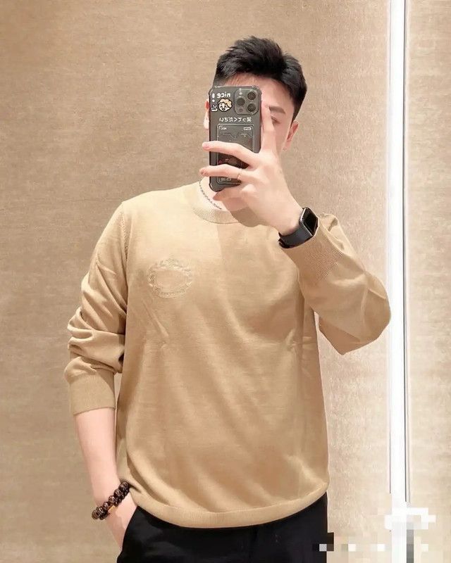 Burberry Burberry Men's Khaki Wool Knit Sweater Size US M / EU 48-50 / 2 - 4 Thumbnail