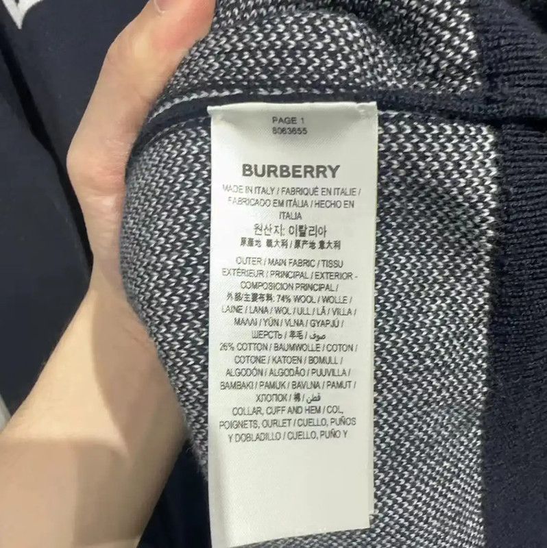 Burberry Burberry Men's Wool Blend Knit Sweater Size US L / EU 52-54 / 3 - 5 Thumbnail