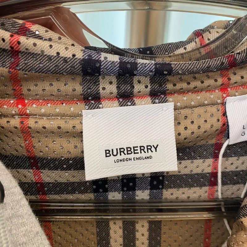 Burberry Burberry Gray Cotton Men's Hoodie Size US L / EU 52-54 / 3 - 4 Thumbnail
