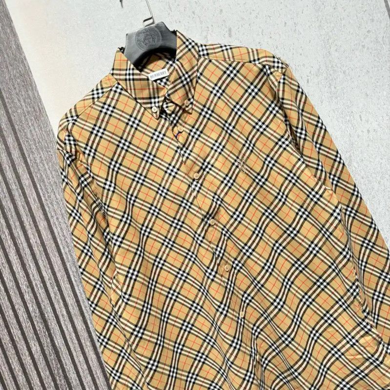 Burberry Burberry Men's L Size Khaki Logo Shirt Size US L / EU 52-54 / 3 - 8 Thumbnail