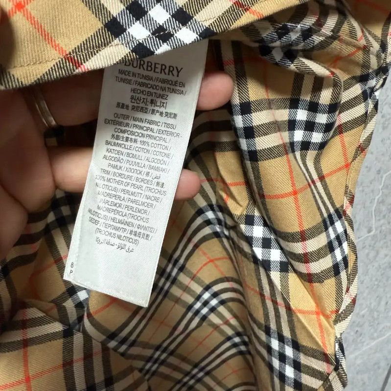 Burberry Burberry Men's L Size Khaki Logo Shirt Size US L / EU 52-54 / 3 - 6 Thumbnail