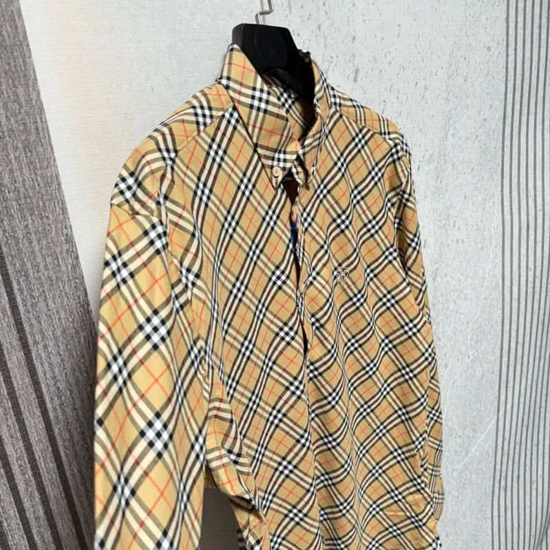 Burberry Burberry Men's L Size Khaki Logo Shirt Size US L / EU 52-54 / 3 - 3 Thumbnail