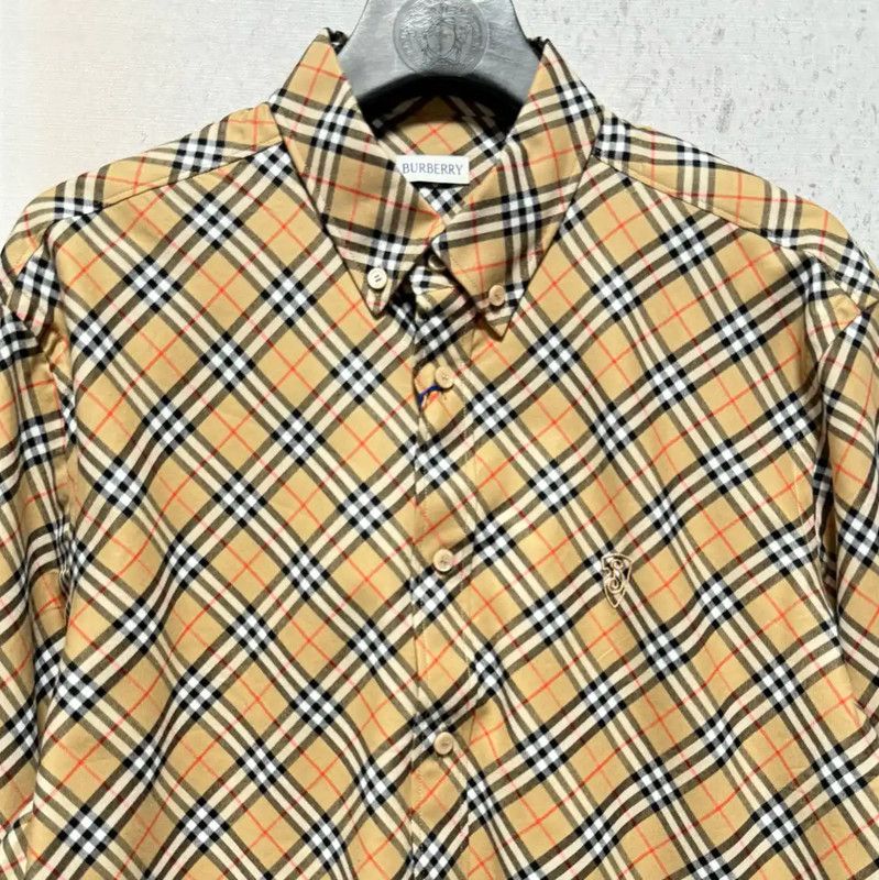 Burberry Burberry Men's L Size Khaki Logo Shirt Size US L / EU 52-54 / 3 - 4 Thumbnail