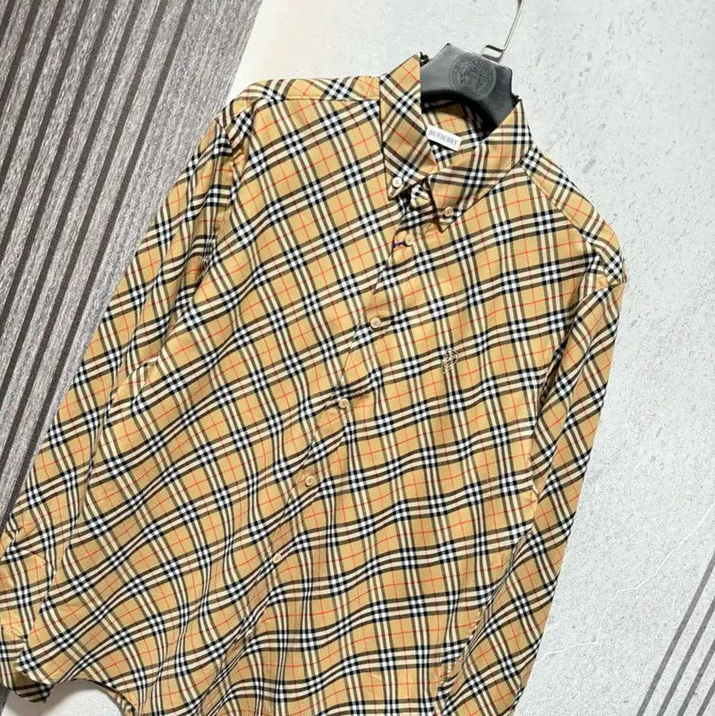 Burberry Burberry Men's L Size Khaki Logo Shirt Size US L / EU 52-54 / 3 - 7 Thumbnail