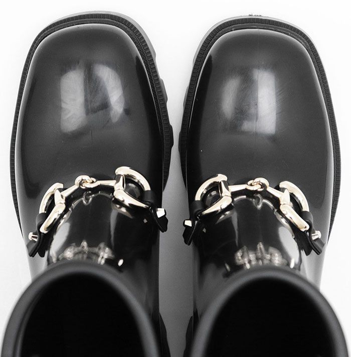 Gucci Gucci Gucci Horsebit Snake Sole Rain Boots Rubber Boots Plastic Shoes 670407 JCCP0 1000 DUTY FREE for USA Size ONE SIZE - 7 Thumbnail