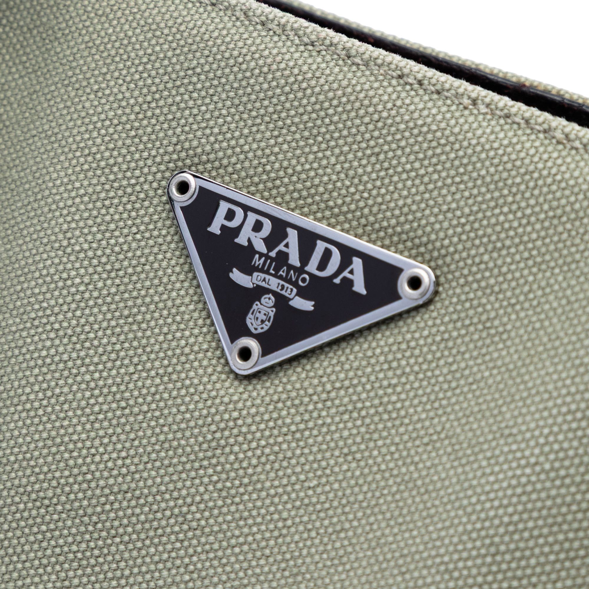 Prada Prada Cinghiale Trimmed Canvas Canapa Tote Size ONE SIZE - 5 Thumbnail