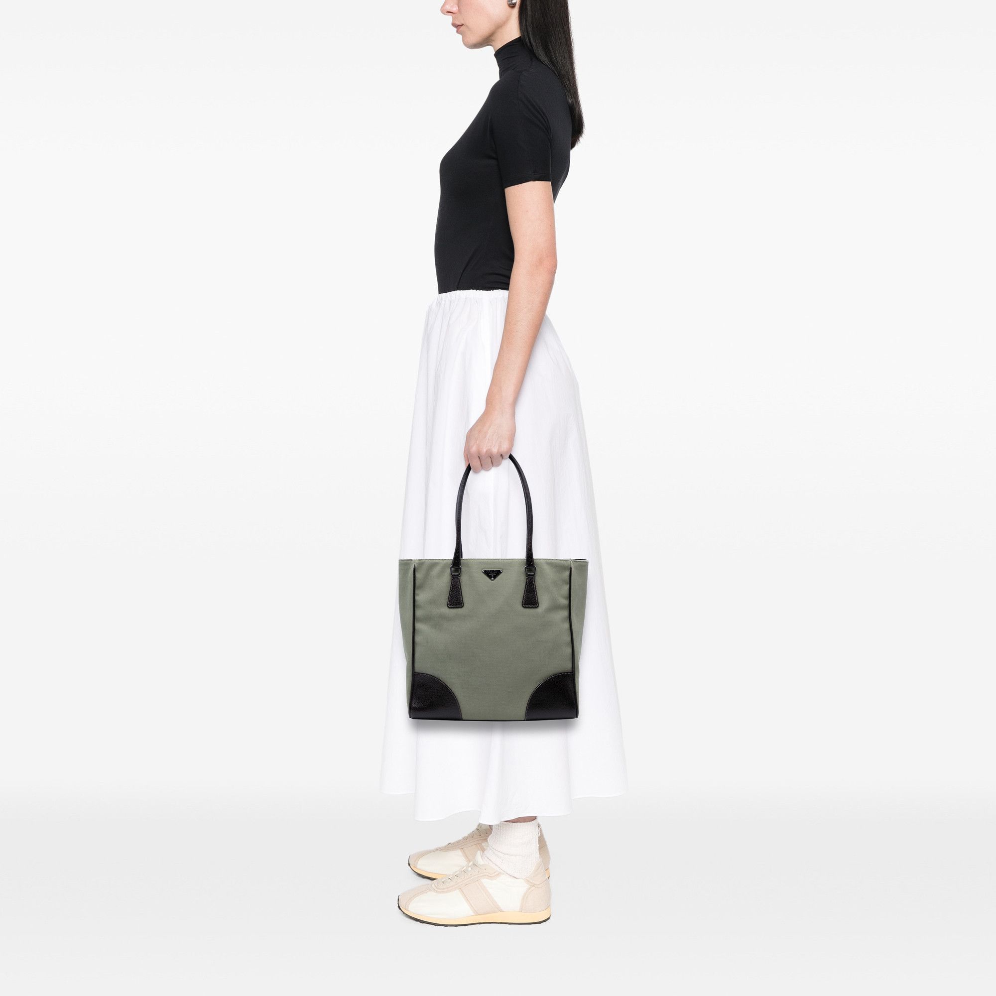 Prada Prada Cinghiale Trimmed Canvas Canapa Tote Size ONE SIZE - 6 Thumbnail