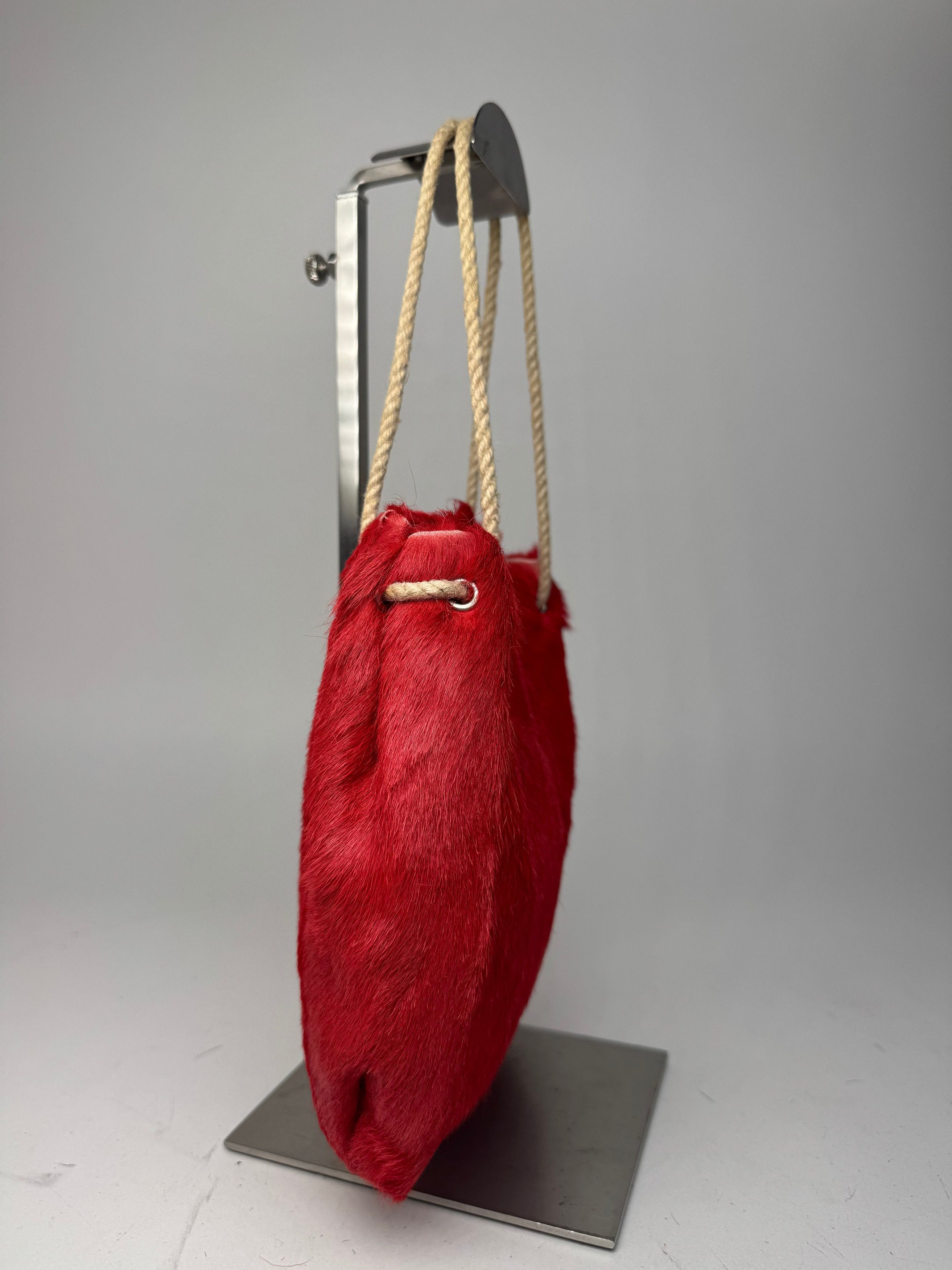 Marni Vintage Fur Tote Bag Red Size ONE SIZE - 6 Thumbnail