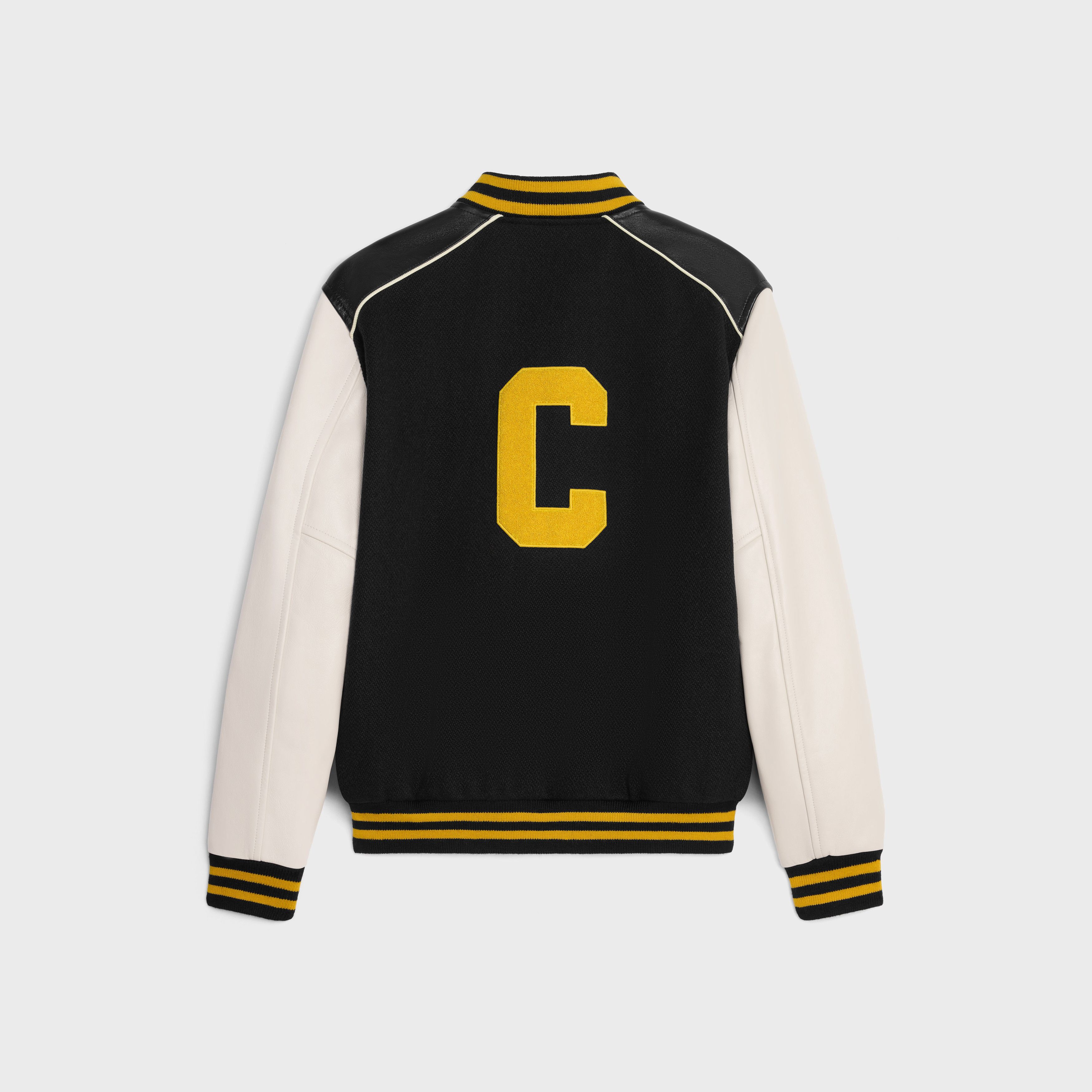 Celine classic teddy jacket in textured wool black/white/yellow Size US S / EU 44-46 / 1 - 2 Thumbnail