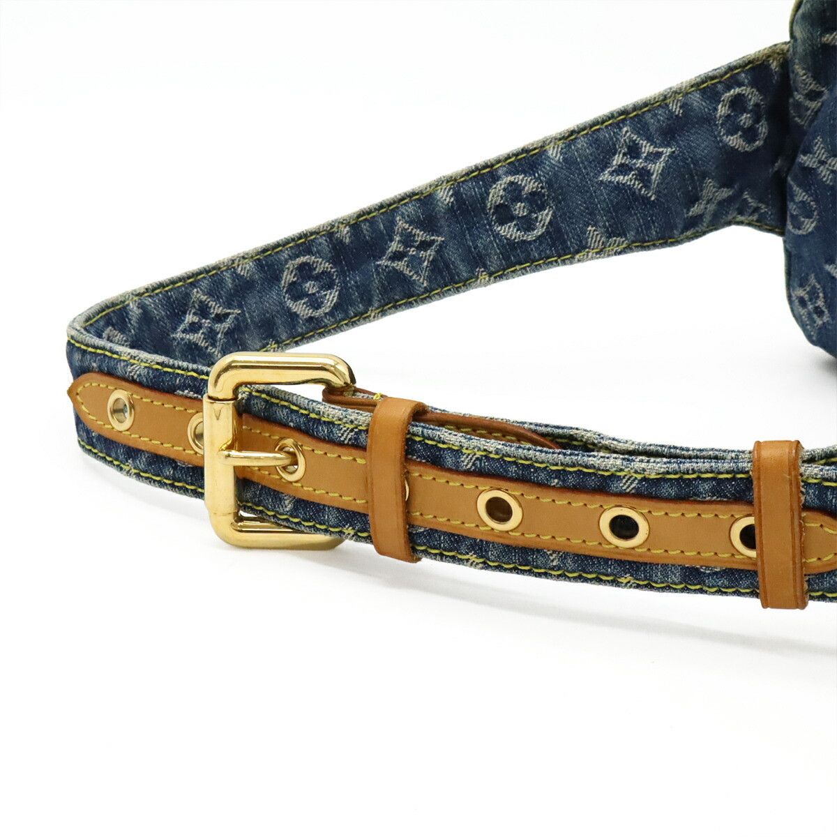 Louis Vuitton Louis Vuitton Louis Vuitton Monogram Denim 2way Bag Canvas Belt Bag M95347 DUTY FREE for USA Size ONE SIZE - 7 Thumbnail
