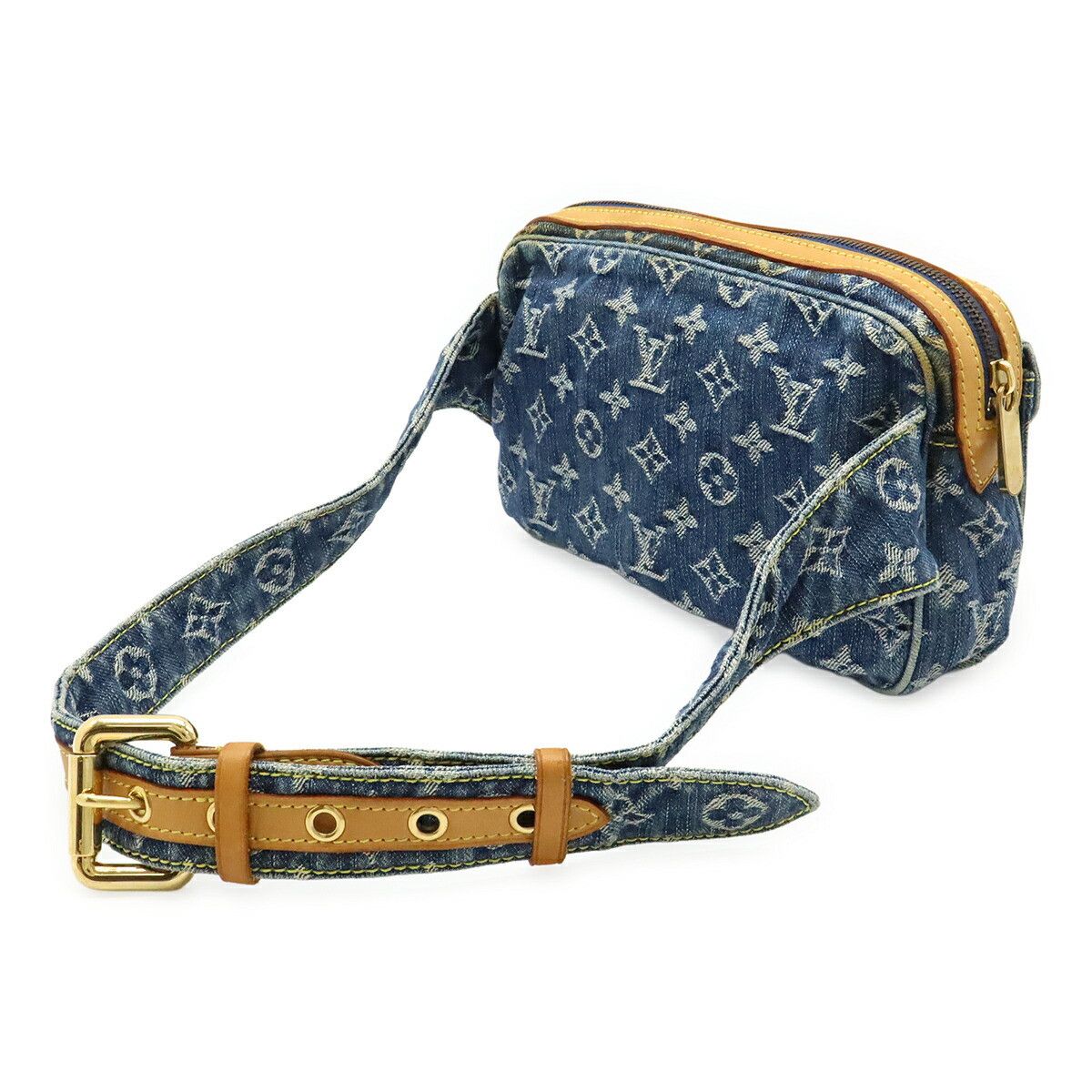 Louis Vuitton Louis Vuitton Louis Vuitton Monogram Denim 2way Bag Canvas Belt Bag M95347 DUTY FREE for USA Size ONE SIZE - 2 Thumbnail