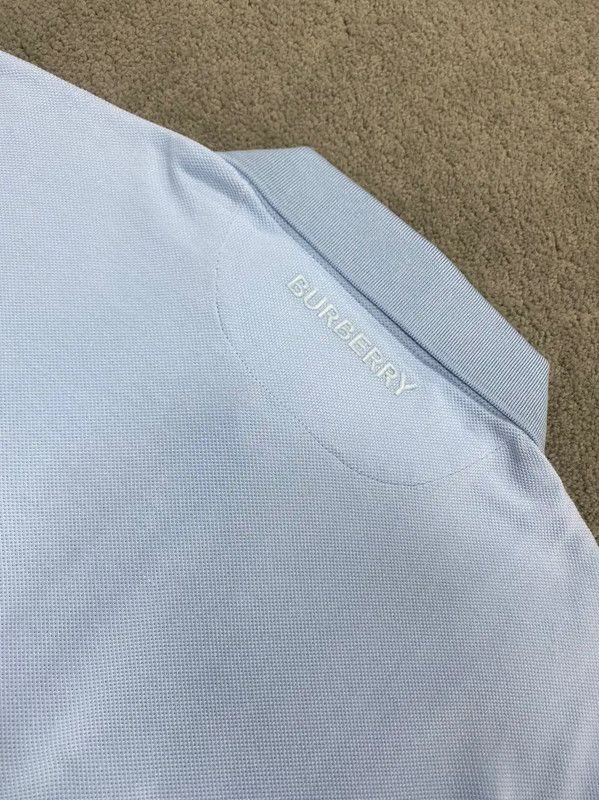 Burberry Burberry Blue Cotton Men's Polo Size US L / EU 52-54 / 3 - 2 Thumbnail