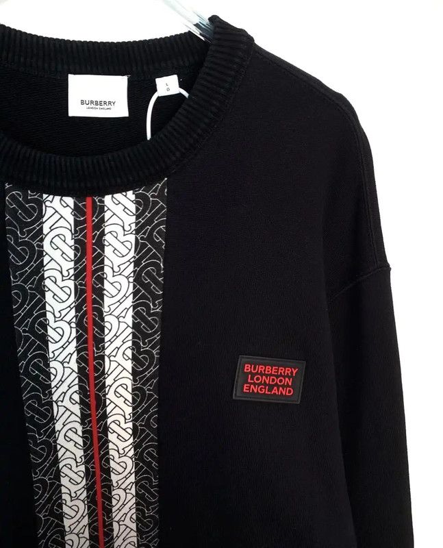 Burberry Burberry Black Cotton Men's Sweatshirt Size US L / EU 52-54 / 3 - 3 Thumbnail