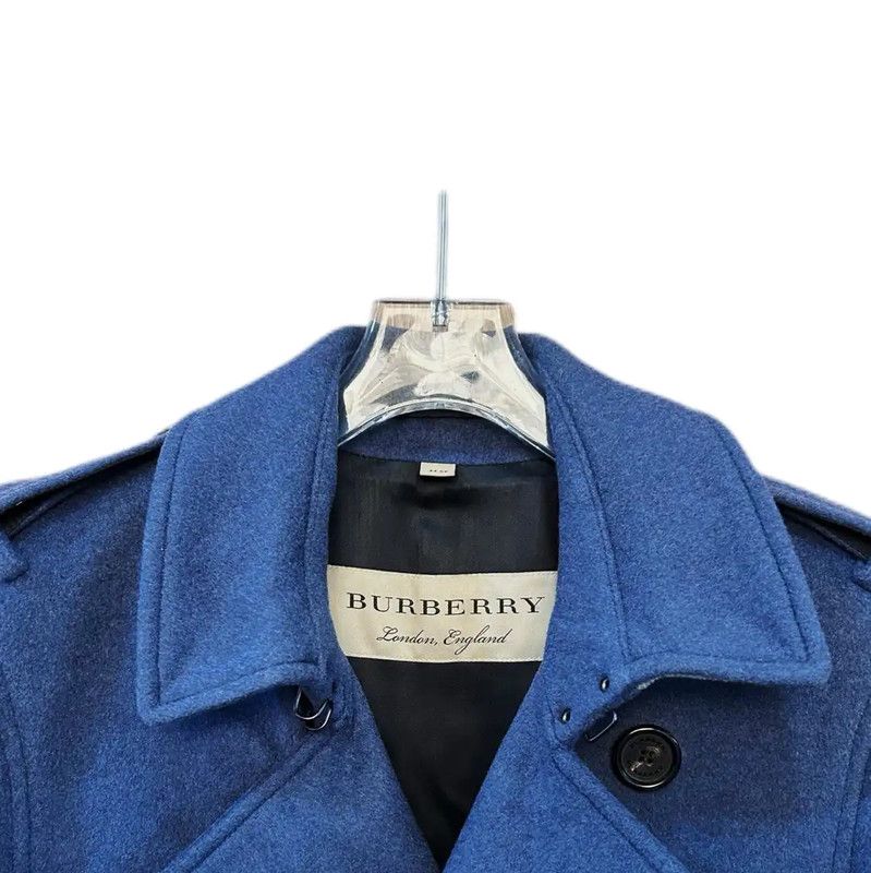 Burberry Burberry Blue Wool Coat for Men Size US XS / EU 42 / 0 - 3 Thumbnail
