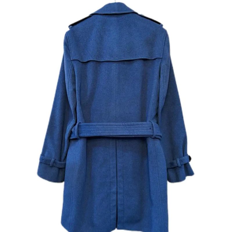 Burberry Burberry Blue Wool Coat for Men Size US XS / EU 42 / 0 - 2 Thumbnail