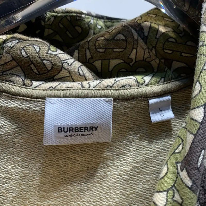 Burberry Burberry Green Cotton Men's Hoodie Size US L / EU 52-54 / 3 - 2 Thumbnail