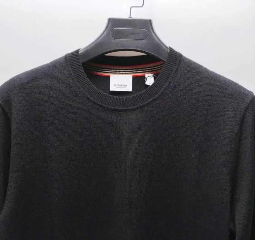 Burberry Burberry Men's Black Logo Knitted Sweater Size US S / EU 44-46 / 1 - 3 Thumbnail