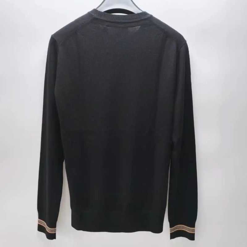 Burberry Burberry Black Logo Knit Sweater for Men Size US L / EU 52-54 / 3 - 2 Thumbnail