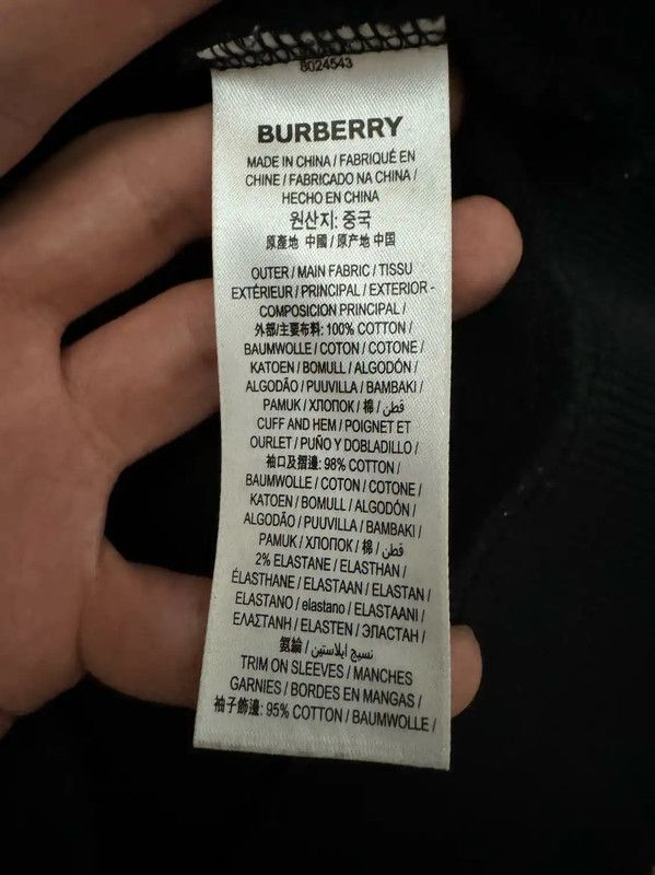 Burberry Burberry Black Cotton Logo Hoodie for Men Size US S / EU 44-46 / 1 - 5 Thumbnail
