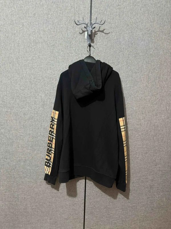 Burberry Burberry Black Cotton Logo Hoodie for Men Size US M / EU 48-50 / 2 - 2 Thumbnail