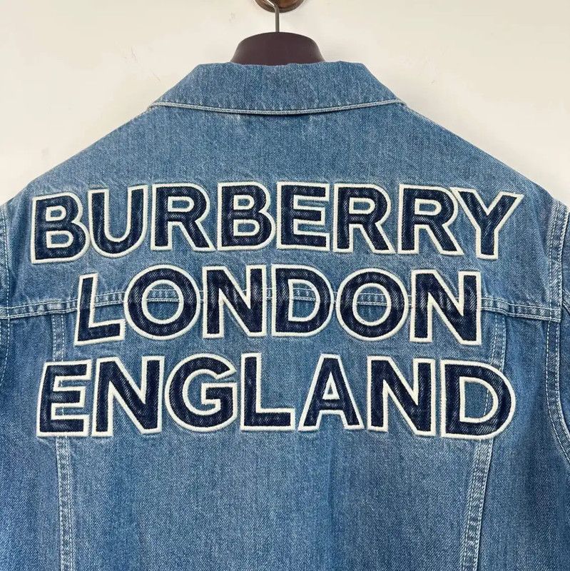 Burberry Burberry Blue Cotton Men's Jacket Size US M / EU 48-50 / 2 - 5 Thumbnail