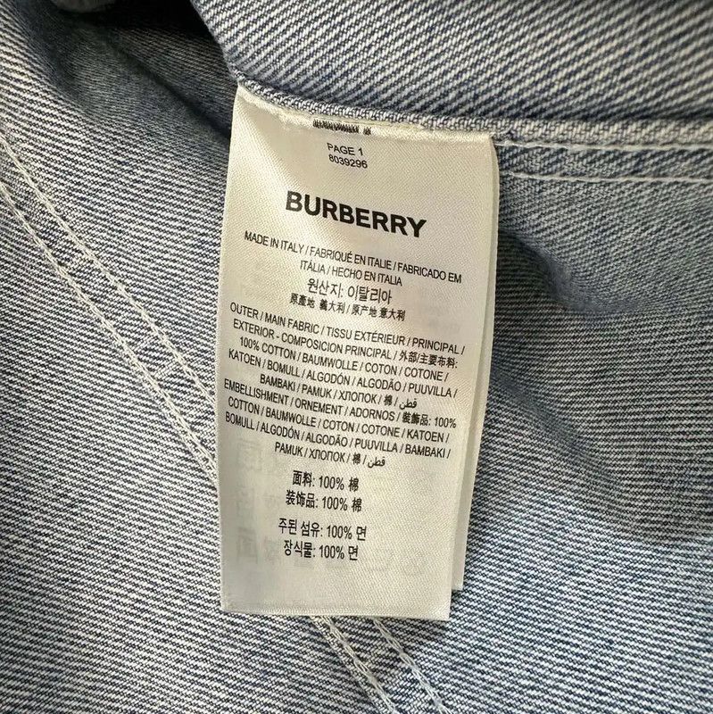 Burberry Burberry Blue Cotton Men's Jacket Size US M / EU 48-50 / 2 - 6 Thumbnail