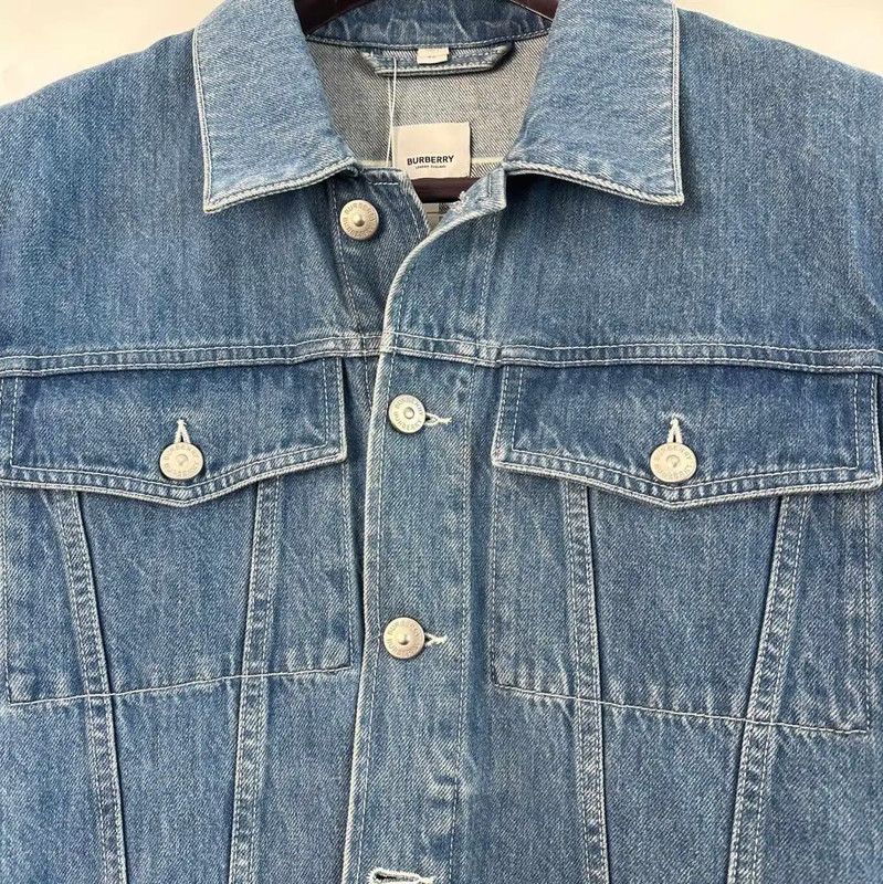 Burberry Burberry Blue Cotton Men's Jacket Size US M / EU 48-50 / 2 - 4 Thumbnail