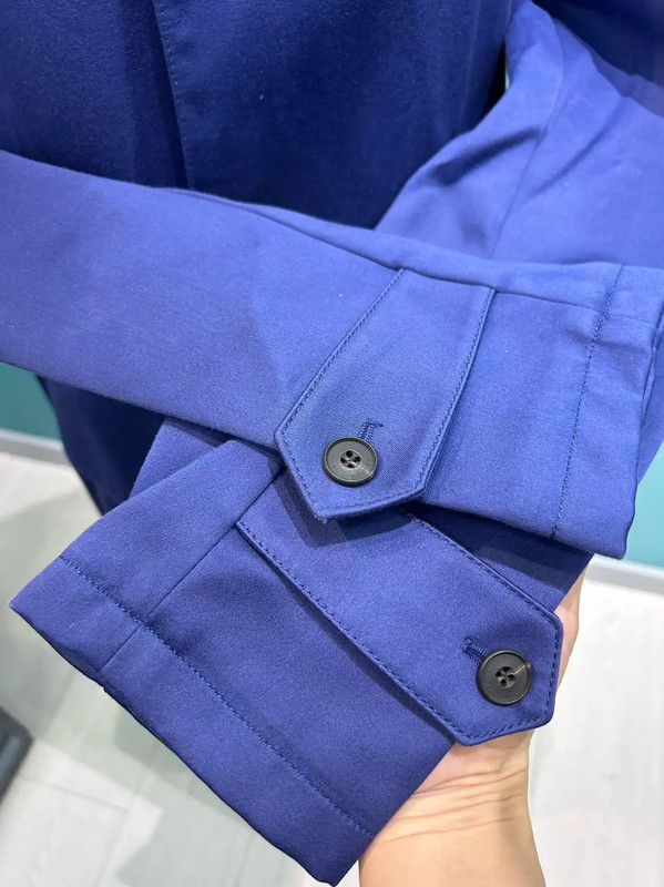 Burberry Burberry Long Blue Trench Coat for Men Size US XL / EU 56 / 4 - 4 Thumbnail