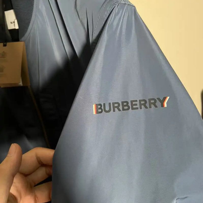 Burberry Burberry Men's Blue Cotton Jacket in XL Size Size US XL / EU 56 / 4 - 3 Thumbnail