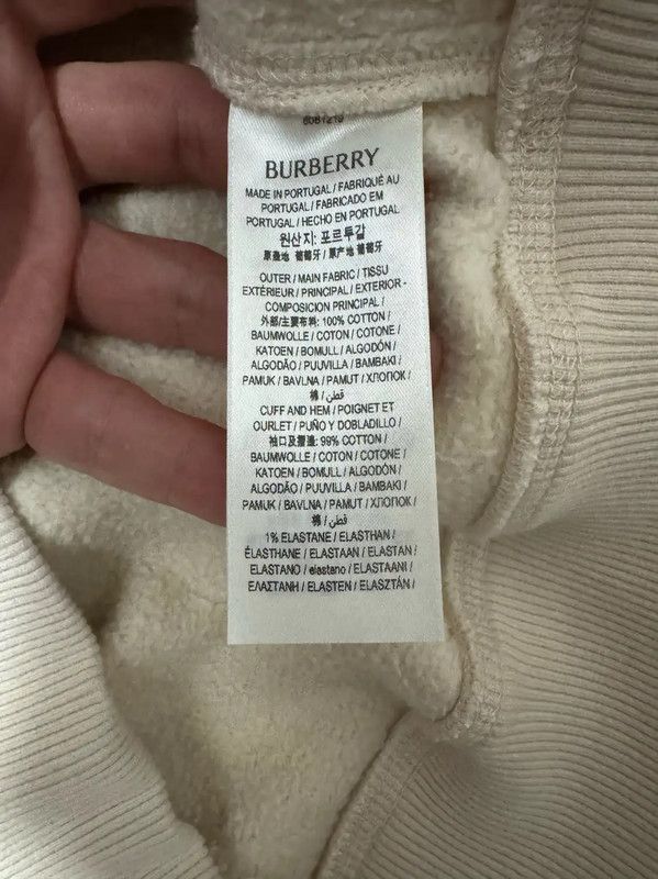 Burberry Burberry Men's Embroidered Logo Hoodie in Beige Size US S / EU 44-46 / 1 - 5 Thumbnail