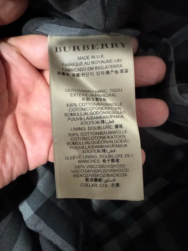 Burberry Burberry Black Leather Logo Men's Trench Coat Size US M / EU 48-50 / 2 - 4 Thumbnail