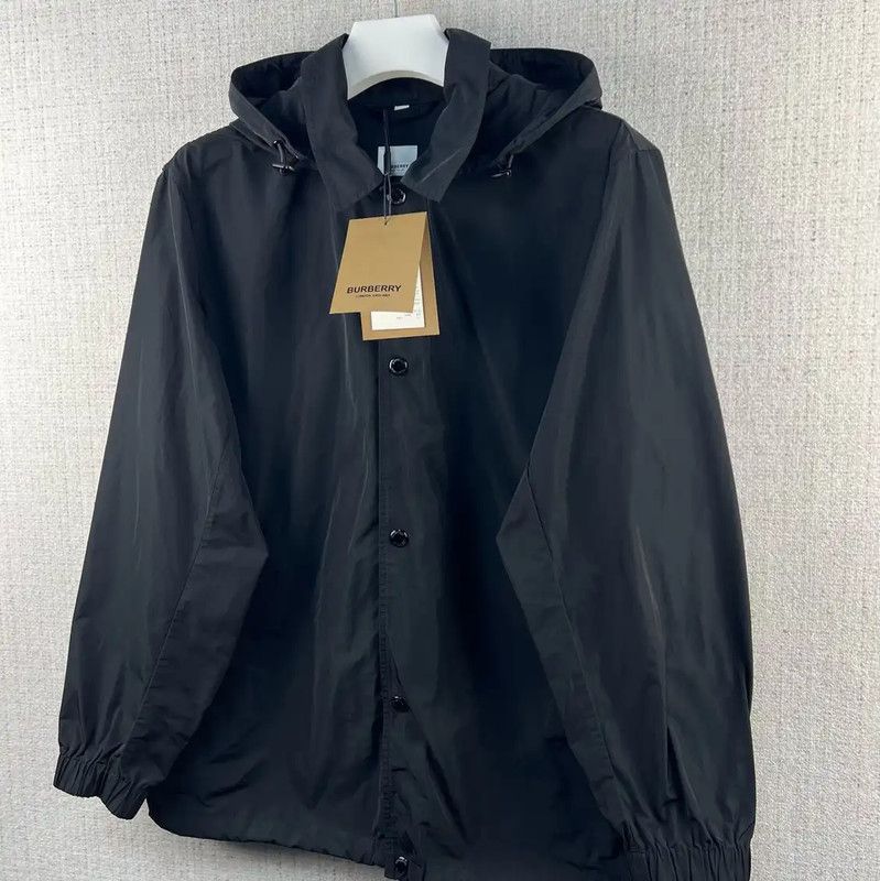 Burberry Burberry Black Nylon Print Spring Jacket Size US L / EU 52-54 / 3 - 2 Thumbnail