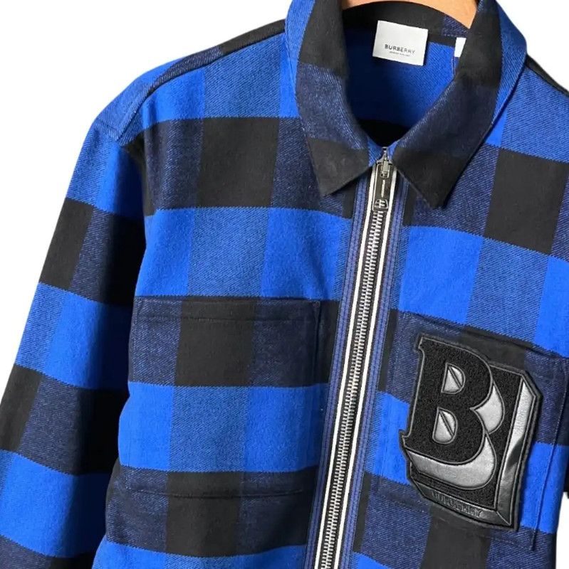 Burberry Burberry Blue Cotton Plaid Long Sleeve Shirt Size US S / EU 44-46 / 1 - 4 Thumbnail