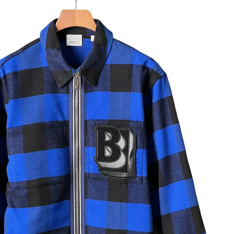 Burberry Burberry Blue Cotton Plaid Long Sleeve Shirt Size US S / EU 44-46 / 1 - 3 Thumbnail