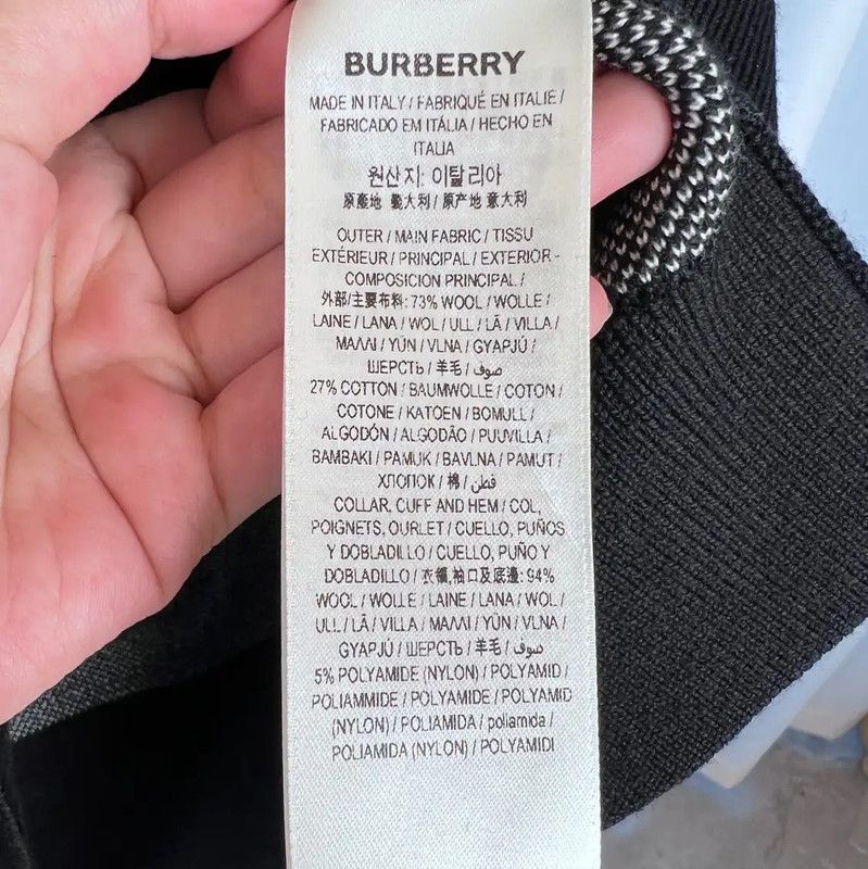 Burberry Burberry Black Wool Men's Knit Sweater Size US M / EU 48-50 / 2 - 7 Thumbnail