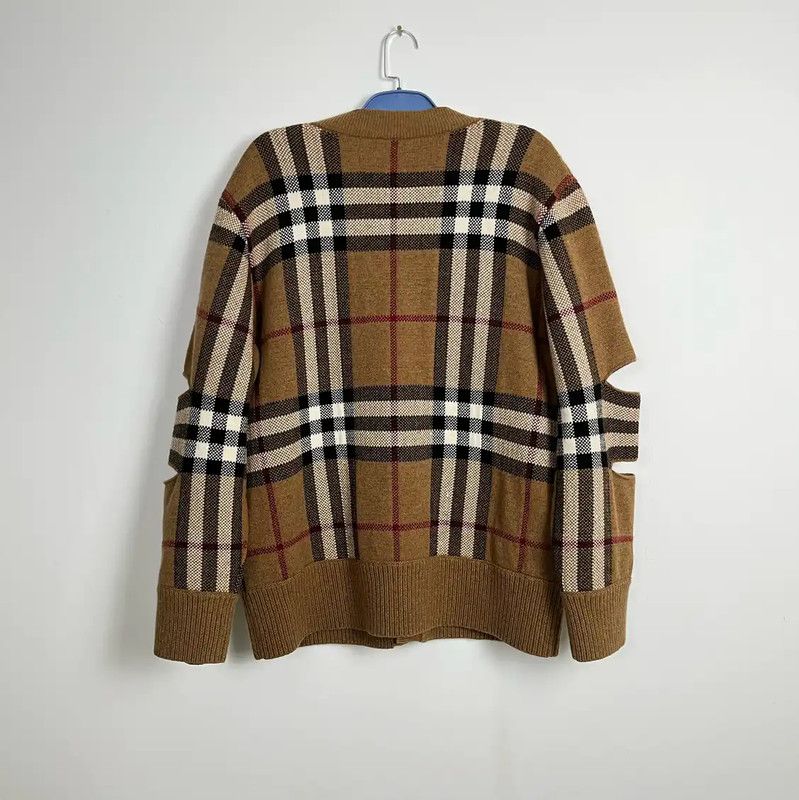 Burberry Burberry Men's Yellow Wool Cardigan Size US L / EU 52-54 / 3 - 2 Thumbnail
