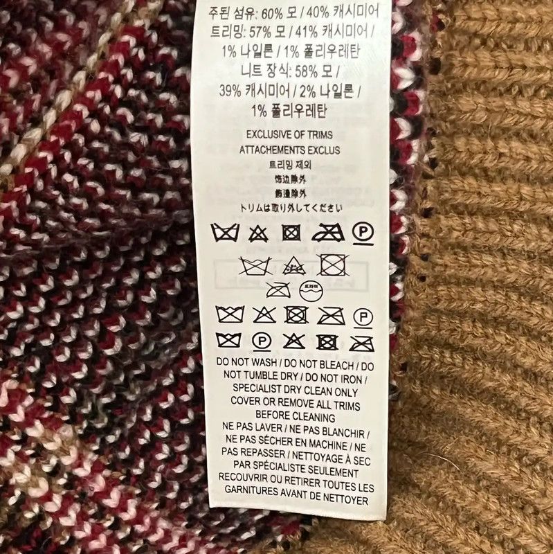 Burberry Burberry Men's Yellow Wool Cardigan Size US L / EU 52-54 / 3 - 7 Thumbnail