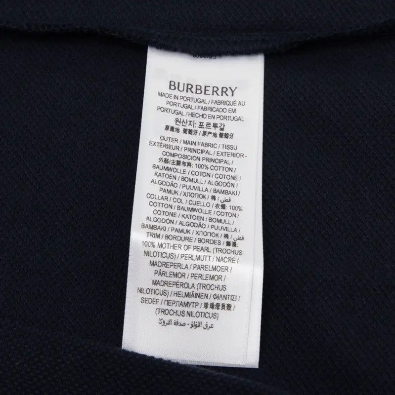 Burberry Burberry Men's Navy Logo Short Sleeve Polo Size US S / EU 44-46 / 1 - 8 Thumbnail