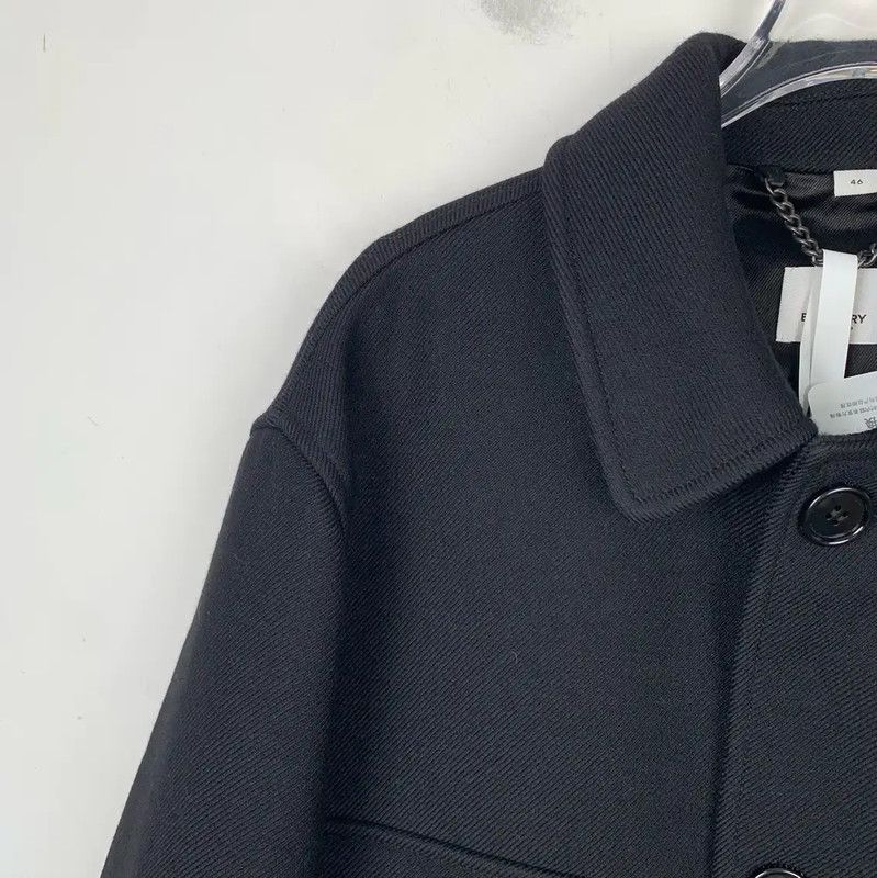 Burberry Burberry Black Wool Men's Coat Size US S / EU 44-46 / 1 - 3 Thumbnail