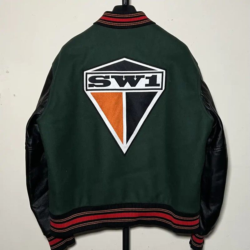 Burberry Burberry Green Cotton Men's Varsity Jacket Size US XXL / EU 58 / 5 - 2 Thumbnail