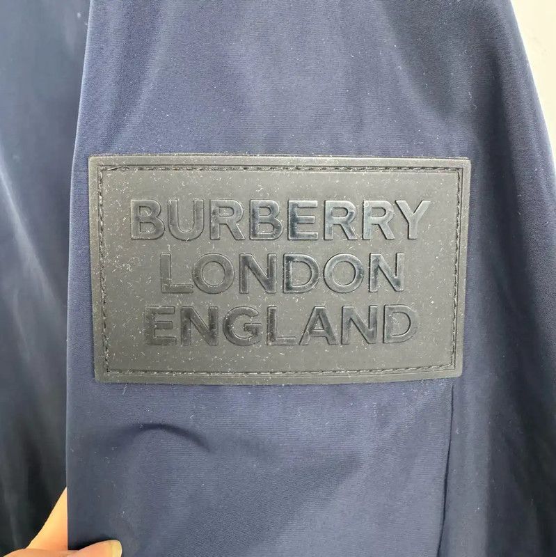 Burberry Burberry Men's Navy Polyester Outer Jacket Size US L / EU 52-54 / 3 - 3 Thumbnail