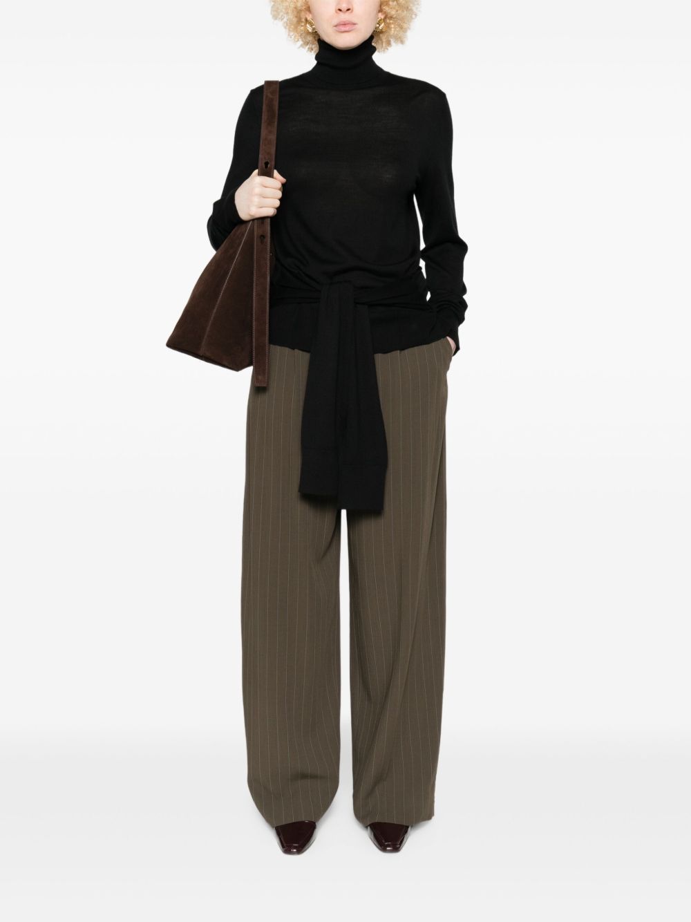 Toteme WOOL AND SILK BLEND SWEATER Size L / US 10 / IT 46 - 4 Thumbnail